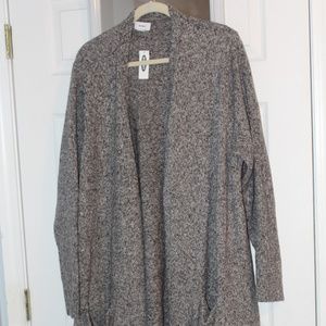 NWT-Old Navy 3X PLUS Grey Marled Open Front Duster